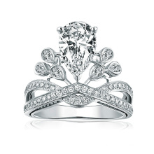 Atacado moda jóias da moda coroa de diamantes acessórios da jóia do anel para as mulheres